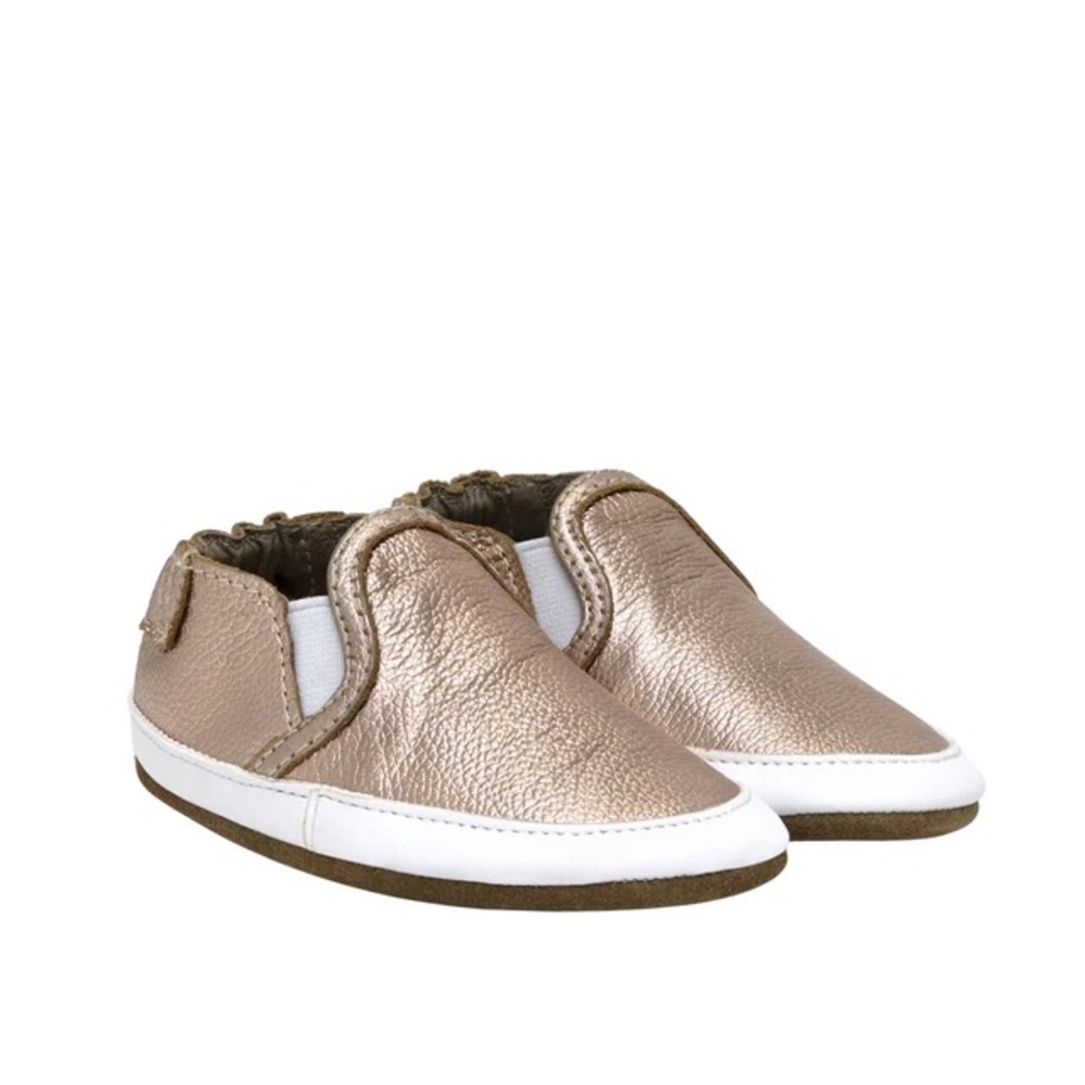Robeez Shimmering Rose Gold Baby Shoes